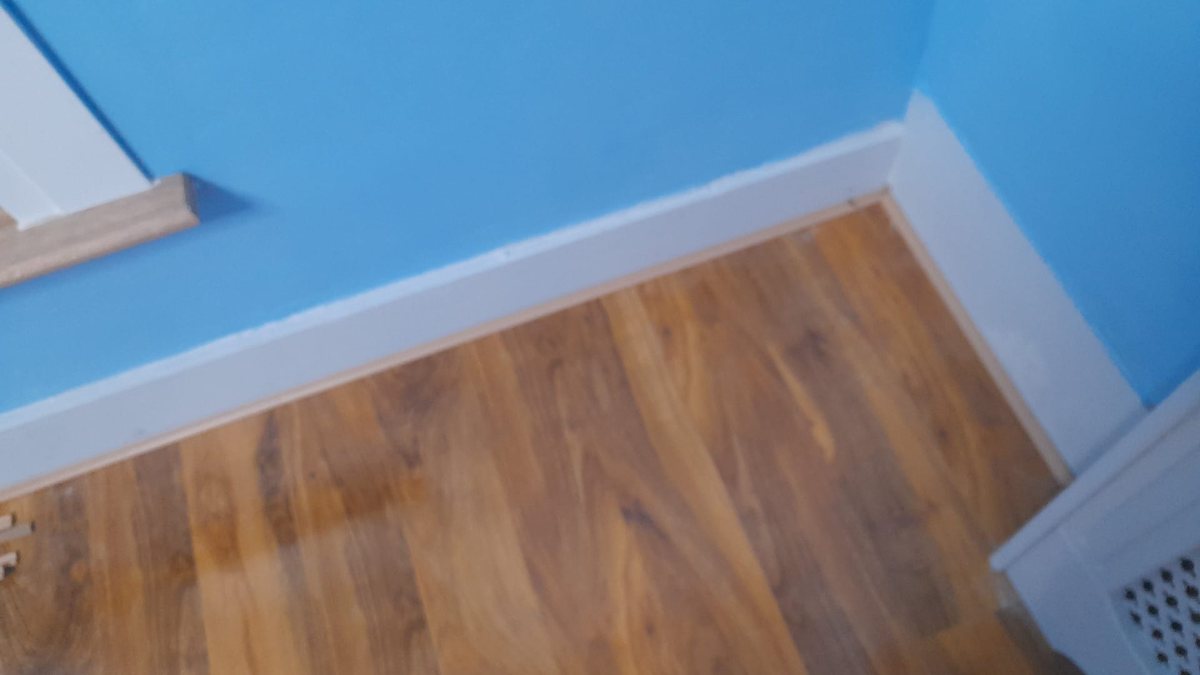 Skirting and flooring detail after decorating